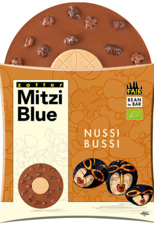 Zotter Mitzi Blue - Totally Nuts - Hazelnoten, Cashewnoten & walnoten