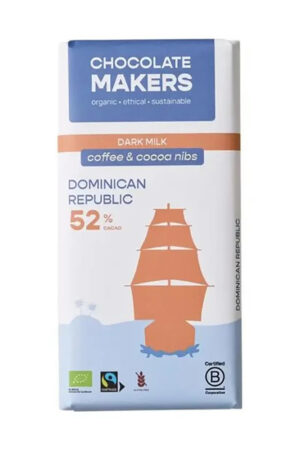 Chocolatemakers 52% Melkchocolade met koffie & cacaonibs