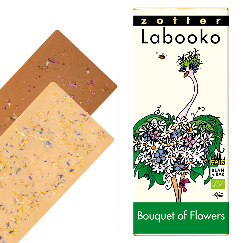 Zotter - Boeketje Bloemen - Chocolade met bloemen & noten - Afbeelding 3