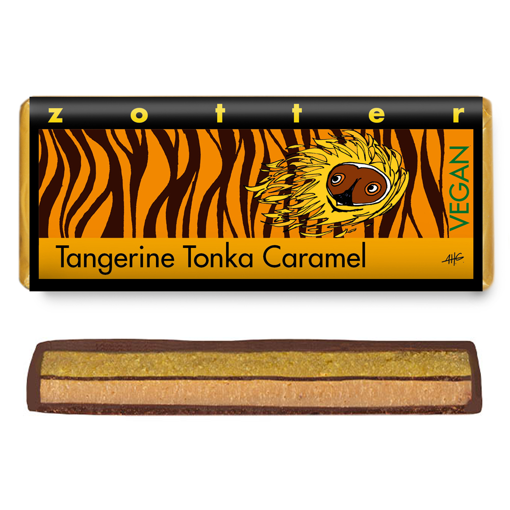 Zotter Gevuld - Mandarijn & Tonka Karamel (Vegan) - Afbeelding 2