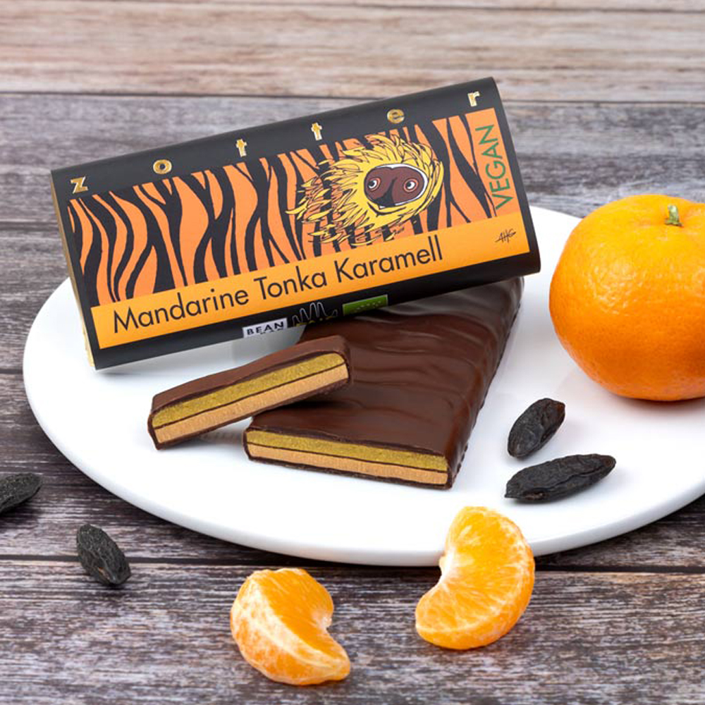 Zotter Gevuld - Mandarijn & Tonka Karamel (Vegan) - Afbeelding 4