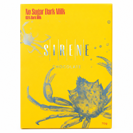 Sirene – Suikervrije Donkere Melkchocolade 65%